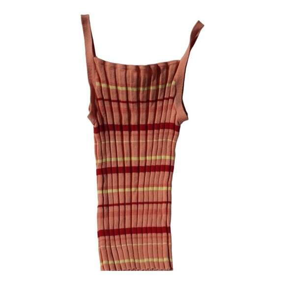 Ann Taylor Loft Colorful‎ Knit Striped Rib Cami Sz S - Picture 1 of 3